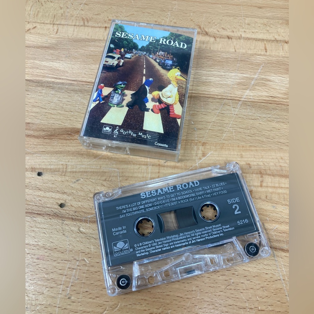 Sesame Street cassette tape. “Sesame Road”